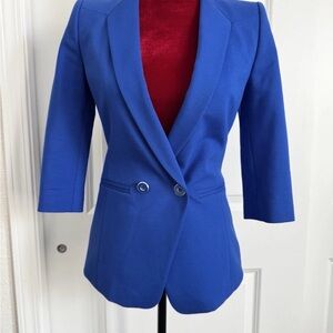 Ted Baker Cobalt Blue Double-Breasted Blazer 0-2